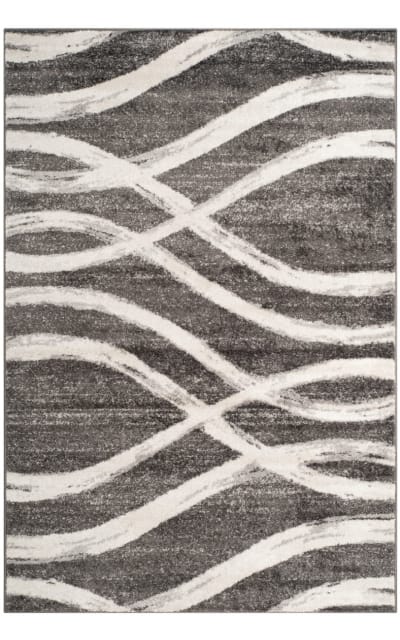 Adirondack ADR125R Charcoal - Ivory Area Rug