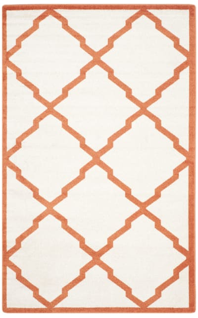 Amherst Amt421f Beige - Orange Area Rug Clearance