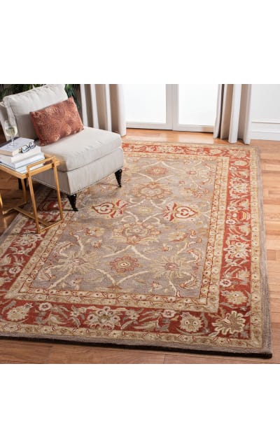 Anatolia AN529A Grey - Red Area Rug Clearance
