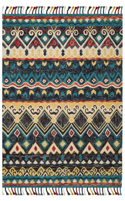 Aspen Apn137a Blue - Red Area Rug