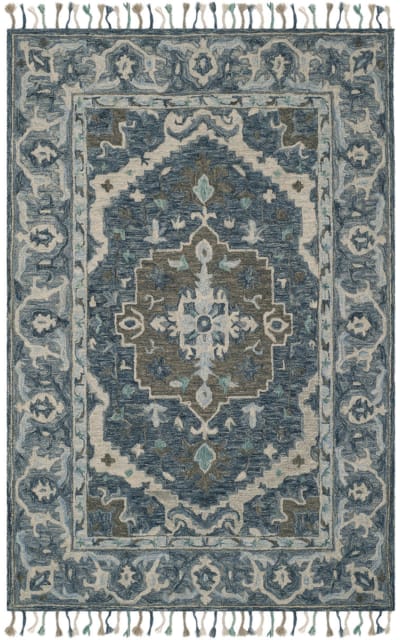 Aspen Apn230a Dark Blue - Grey Area Rug