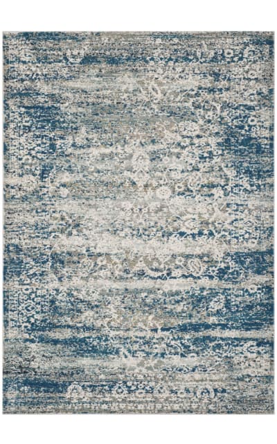 Aria Ara156b Blue - Creme Area Rug