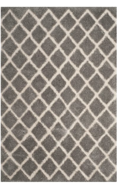 Safavieh Adriana Shag Arg780g Light Grey - Cream Area Rug