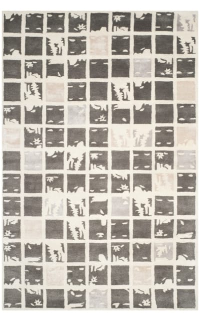 Bella Bel130a Dark Grey - Ivory Area Rug