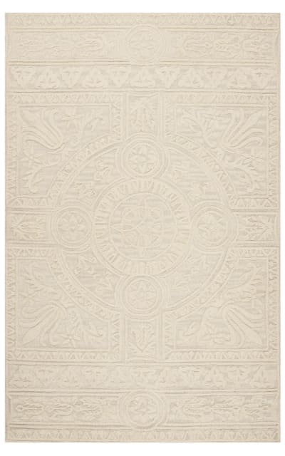 Blossom BLM109F Light Grey - Ivory Area Rug