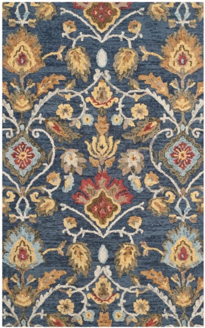 Blossom BLM402A Navy - Multi Area Rug