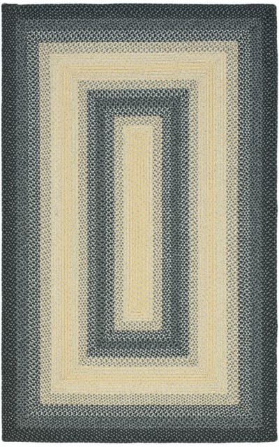 Braided BRD311A Black - Grey Area Rug