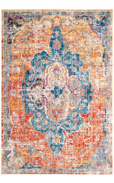 Bristol BTL350S Blue - Orange Area Rug