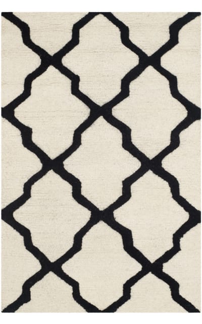 Cambridge Cam121w Ivory - Black Area Rug