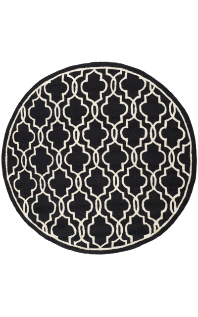 Cambridge Cam131e Black - Ivory Area Rug