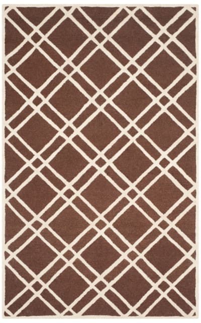 Cambridge Cam142h Dark Brown - Ivory Area Rug