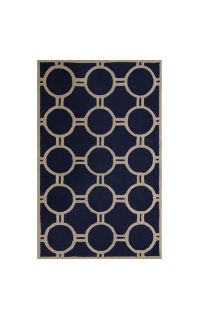 Cambridge CAM145G Navy Blue - Ivory Area Rug Clearance