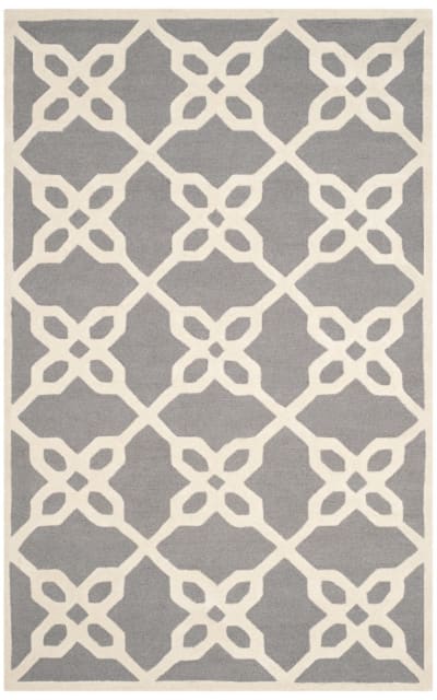 Cambridge Cam722d Dark Grey - Ivory Area Rug