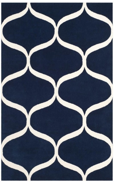 Cambridge Cam730m Dark Blue - Ivory Area Rug