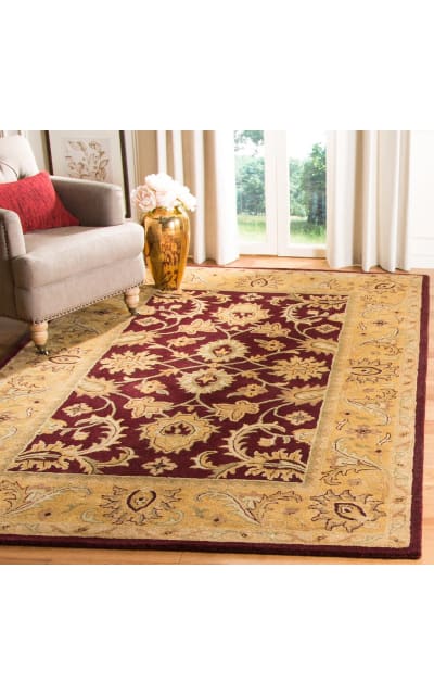 Classic CL244A Burgundy - Gold Area Rug
