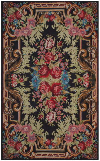 Classic Vintage Clv301a Black - Multi Area Rug