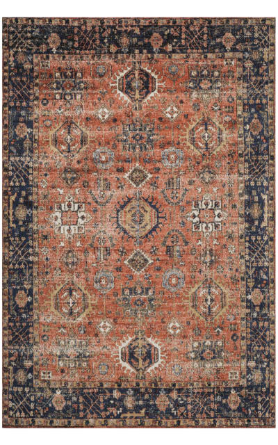 Classic Vintage Clv305p Rust - Navy Area Rug