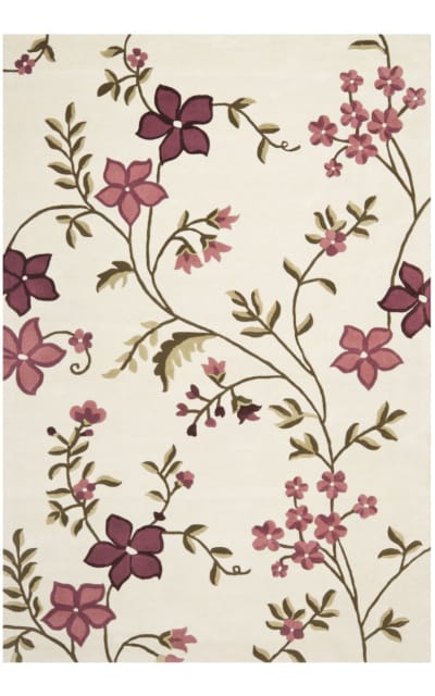 Capri Cpr354a Ivory - Purple Area Rug