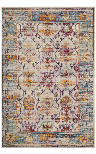 Safavieh Crystal Crs518g Cream - Teal Area Rug