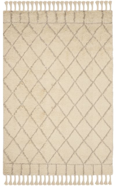 Safavieh Casablanca Shag Csb725b Ivory - Light Grey Area Rug