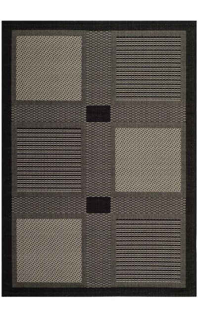 Courtyard CY1928-3908 Black - Sand Area Rug