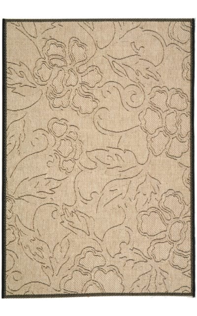 Courtyard CY2726-3901 Sand - Black Area Rug