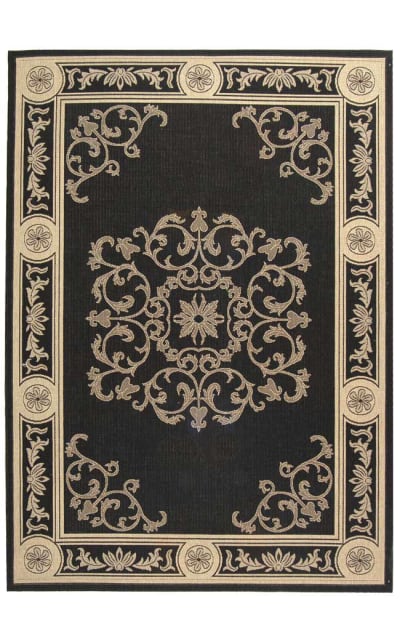 Courtyard CY2914-3908 Black - Sand Area Rug