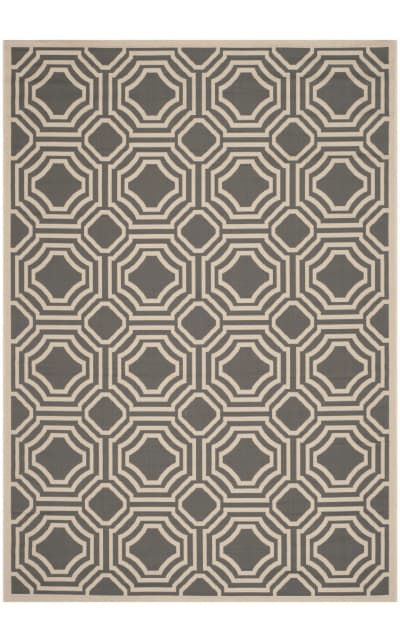 Courtyard CY6112-246 Anthracite - Beige Area Rug