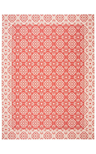 Courtyard CY6550-28 Red - Creme Area Rug