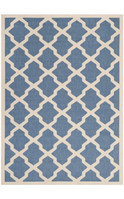 Courtyard Cy6903 Blue - Beige Area Rug