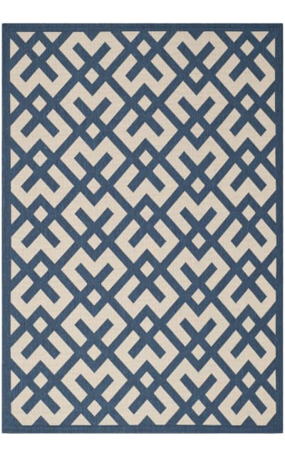 Courtyard CY6915-268 Navy - Beige Area Rug Clearance