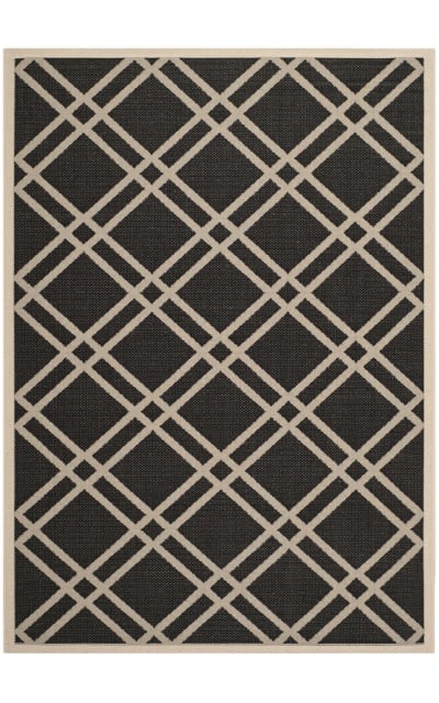 Courtyard CY6923-266 Black - Beige Area Rug