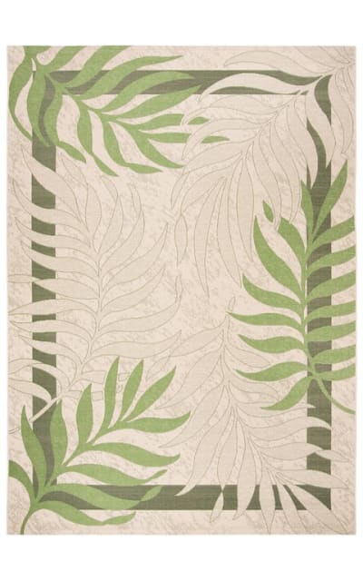 Cy77sa Rug Courtyard CY7836-14A5 Cream - Green | Rug Studio
