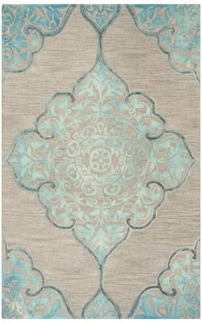 Safavieh Dip Dye Ddy510c Grey - Turquoise Area Rug