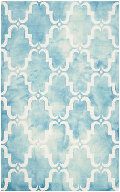 Dip Dye Ddy536d Turquoise - Ivory Area Rug
