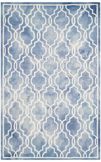 Dip Dye Ddy539k Blue - Ivory Area Rug