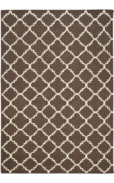 Dhurries Dhu554c Brown - Ivory Area Rug Clearance