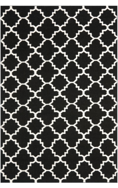 Safavieh Dhurries DHU554L Black - Ivory Area Rug Clearance