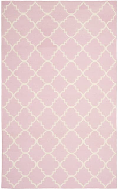 Dhurries DHU554P Pink - Ivory Area Rug Clearance