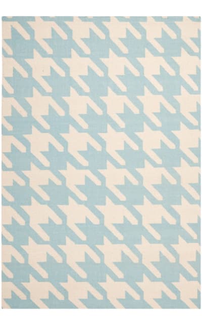 Dhurries Dhu570b Light Blue - Ivory Area Rug