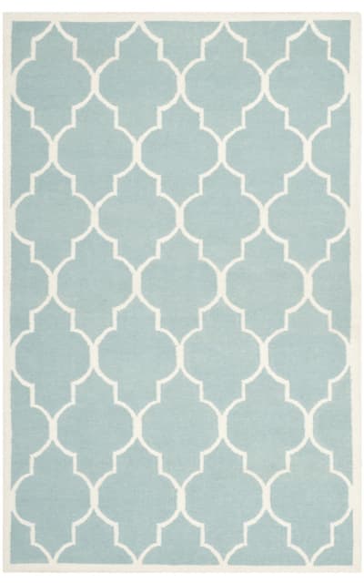 Safavieh Dhurries DHU632C Light Blue - Ivory Area Rug