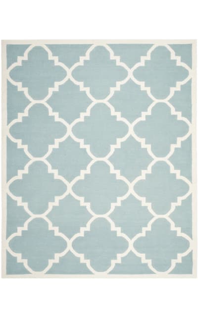 Safavieh Dhurries DHU633C Light Blue - Ivory Area Rug