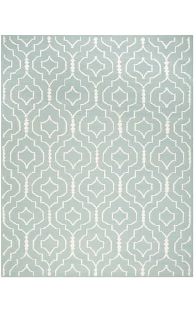 Safavieh Dhurries DHU637C Light Blue - Ivory Area Rug