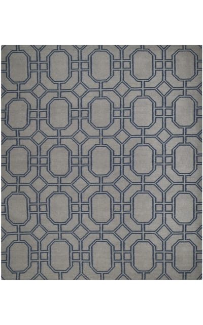 Dhurries DHU860C Grey - Dark Blue Area Rug Clearance