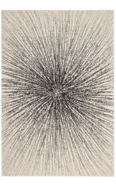 Evoke EVK228K Black - Ivory Area Rug
