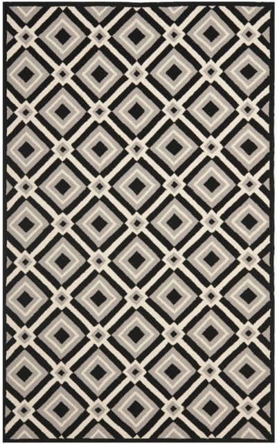 Four Seasons Frs483a Black - Grey Area Rug Clearance