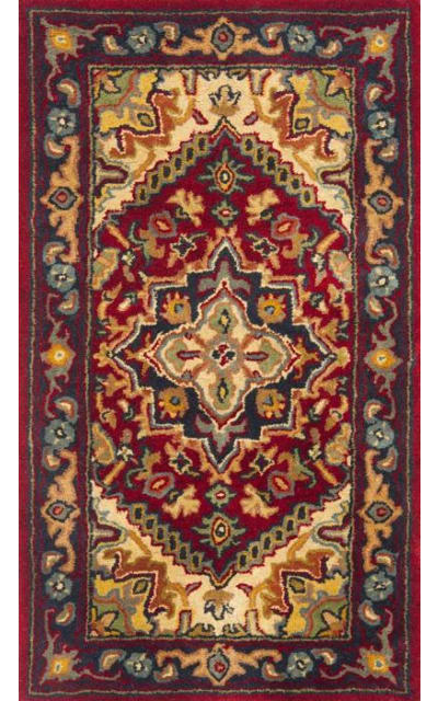 Heritage HG625A Red Area Rug