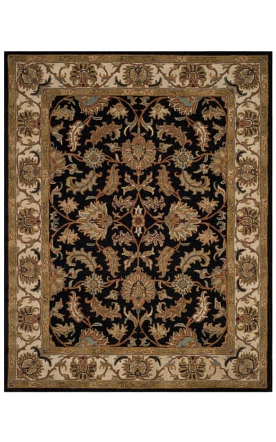 Heritage HG628B Black - Beige Area Rug