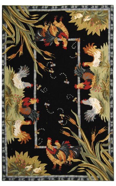 Chelsea HK56B Black Area Rug