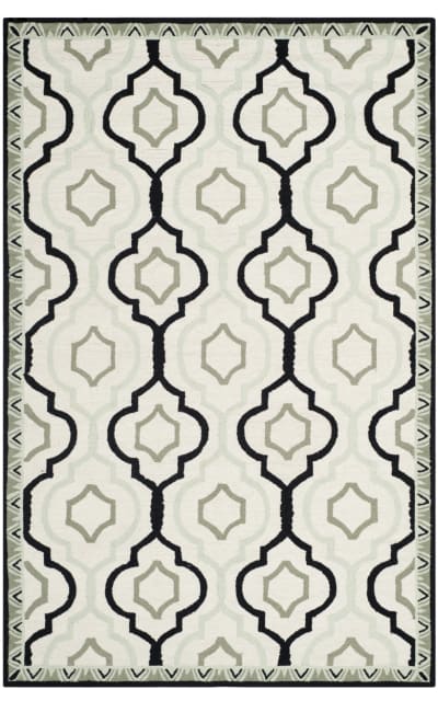 Chelsea HK740A Ivory - Black Area Rug Clearance